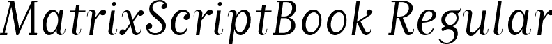 MatrixScriptBook Regular font - MatrixScriptBook Regular.ttf