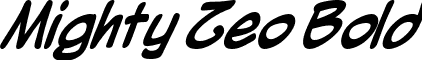 Mighty Zeo Bold font - Mighty Zeo Bold.ttf
