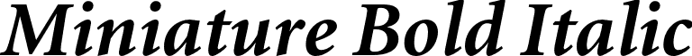 Miniature Bold Italic font - Miniature-BoldItalic.otf