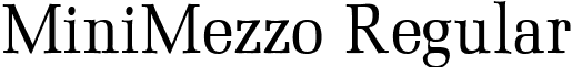 MiniMezzo Regular font - MiniMezzo Regular.ttf