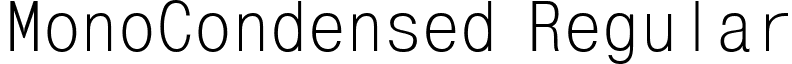 MonoCondensed Regular font - MonoCondensed Regular.ttf