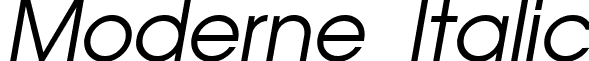 Moderne Italic font - Moderne Italic.ttf