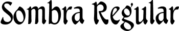 Sombra Regular font - Sombra Regular.ttf