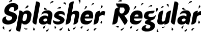 Splasher Regular font - Splasher Regular.ttf