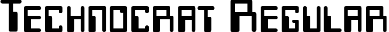 Technocrat Regular font - Technocrat Regular.ttf