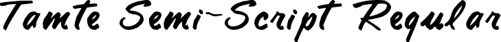 Tamte Semi-Script Regular font - Tamte Semi-Script Regular.ttf