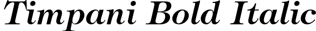 Timpani Bold Italic font - Timpani Bold Italic.ttf