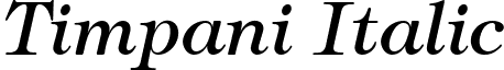 Timpani Italic font - Timpani Italic.ttf