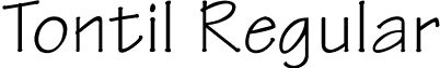 Tontil Regular font - Tontil Regular.ttf