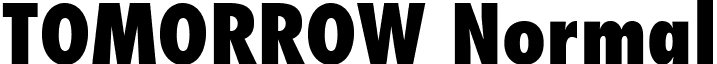 TOMORROW Normal font - TOMORROW Normal.ttf