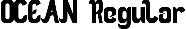 OCEAN Regular font - ocean.ttf