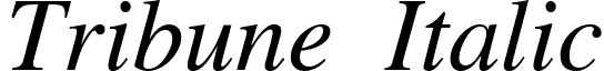 Tribune Italic font - Tribune Italic.ttf