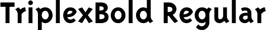 TriplexBold Regular font - TriplexBold Regular.ttf