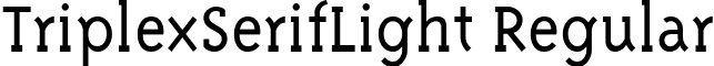 TriplexSerifLight Regular font - TriplexSerifLight Regular.ttf