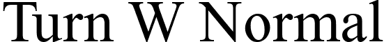 Turn W Normal font - Turn W Normal.ttf