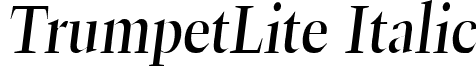 TrumpetLite Italic font - TrumpetLite Italic.ttf