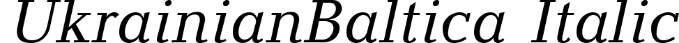 UkrainianBaltica Italic font - UkrainianBaltica Italic.ttf