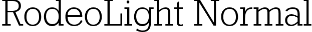 RodeoLight Normal font - RodeoLight Normal.ttf