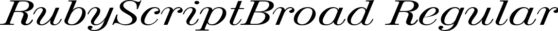 RubyScriptBroad Regular font - rubysbr.ttf