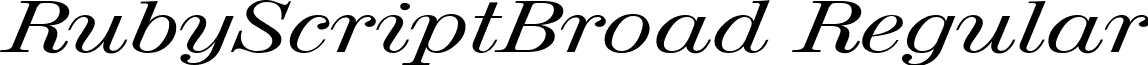 RubyScriptBroad Regular font - RubyScriptBroad Regular.ttf