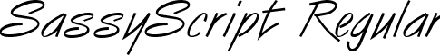 SassyScript Regular font - SassyScript Regular.ttf