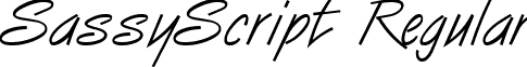 SassyScript Regular font - sassyscriptregular.ttf