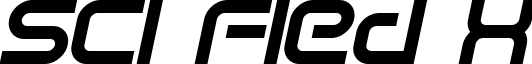 Sci Fied X font - Sci Fied X Italic.ttf