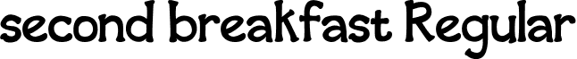 second breakfast Regular font - second breakfast.ttf