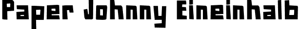 Paper Johnny Eineinhalb font - PaperJohnnyEineinhalb-Regul.otf