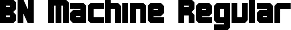 BN Machine Regular font - BNMachine.ttf