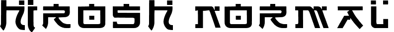 Hirosh Normal font - HIROSHTT.ttf