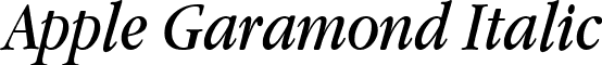 Apple Garamond Italic font - Apple Garamond Italic font.ttf