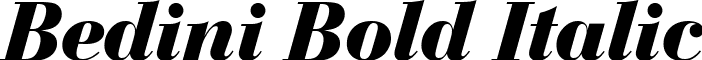 Bedini Bold Italic font - Bedini  Bold Italic font.ttf