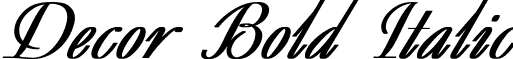 Decor Bold Italic font - Decor Bold Italic font.ttf
