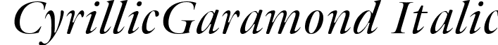 CyrillicGaramond Italic font - CyrillicGaramond Italic font.ttf