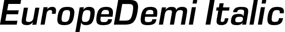 EuropeDemi Italic font - EuropeDemi-Italic.otf