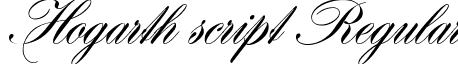 Hogarth script Regular font - Hogarth script font.ttf