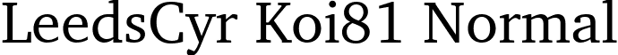 LeedsCyr Koi81 Normal font - LeedsCyr Koi8 1 Normal font.ttf