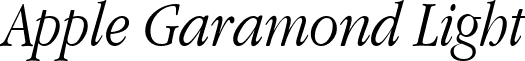 Apple Garamond Light font - Apple Garamond Light Italic font.ttf