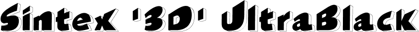 Sintex '3D' UltraBlack font - sintex'3d'ultrablack.ttf