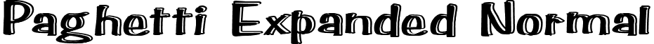 Paghetti Expanded Normal font - paghettiexpanded.ttf