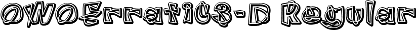 OWOErratic3-D Regular font - owoerratic3-d.ttf