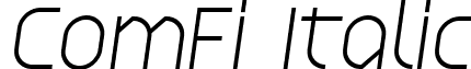 ComFi Italic font - ComFi-Italic.ttf