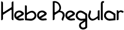 Hebe Regular font - hebe.otf