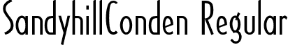 SandyhillConden Regular font - sandyhillconden.ttf