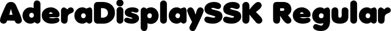 AderaDisplaySSK Regular font - aderadisplaysskregular.ttf