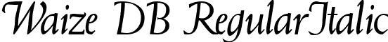 Waize DB RegularItalic font - waize-regularitalicdb.ttf