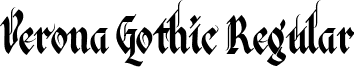 Verona Gothic Regular font - Verona Gothic Regular.ttf