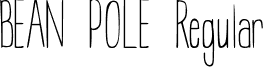 BEAN POLE Regular font - BEANPOLE.ttf