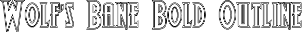 Wolf's Bane Bold Outline font - Wolf's Bane Bold Outline Bold Outline.ttf